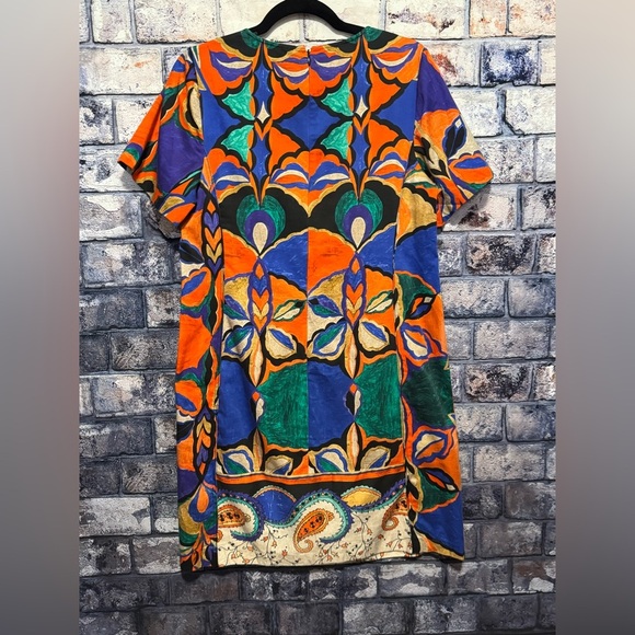 Kobi Halperin Angie Mixed-Print Stretch-Cotton Shift Dress Size Medium M - Picture 8 of 9